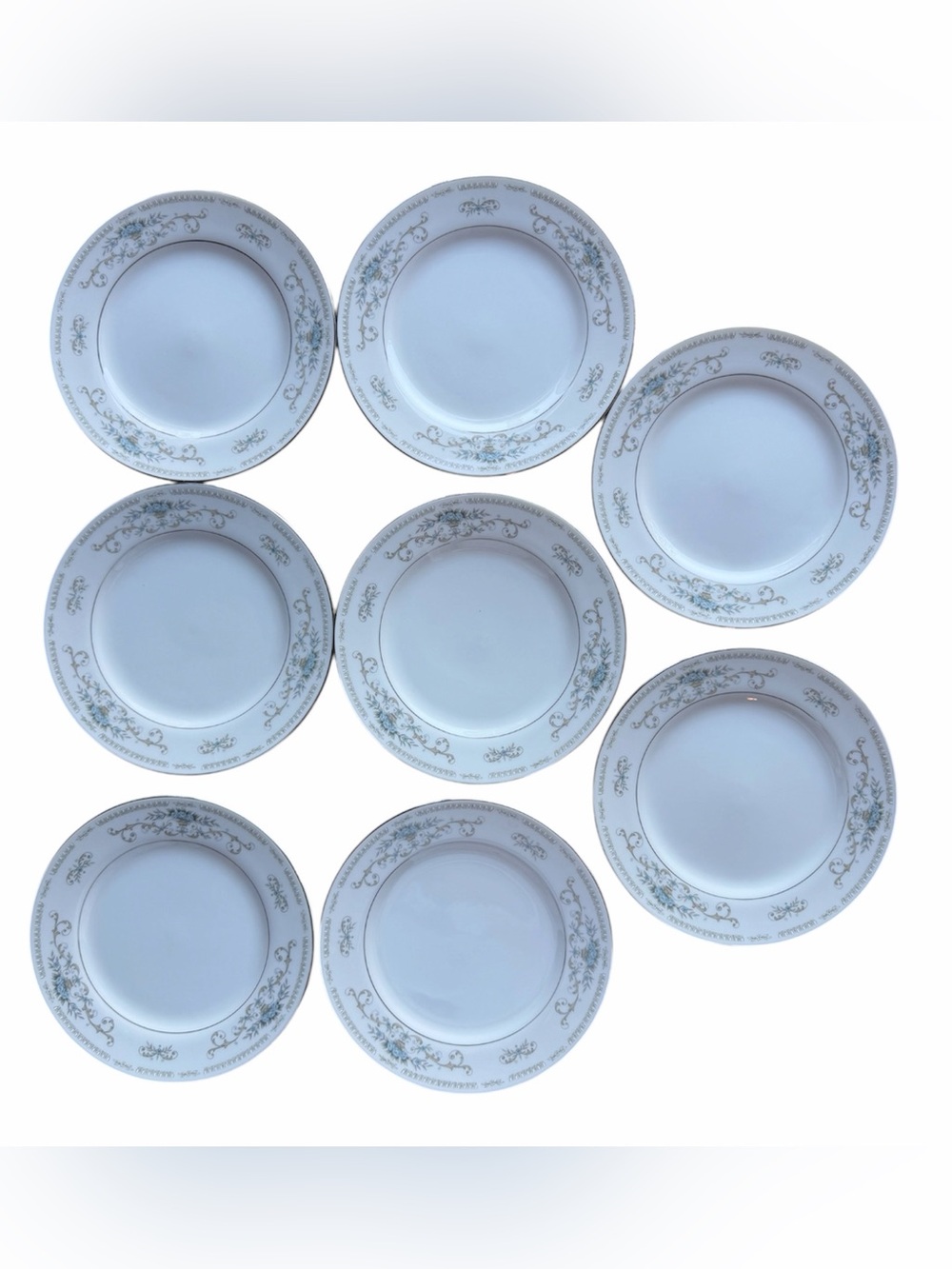 Vintage Fine China of Japan “Diane” Bread & Butter Plates - Set of 8